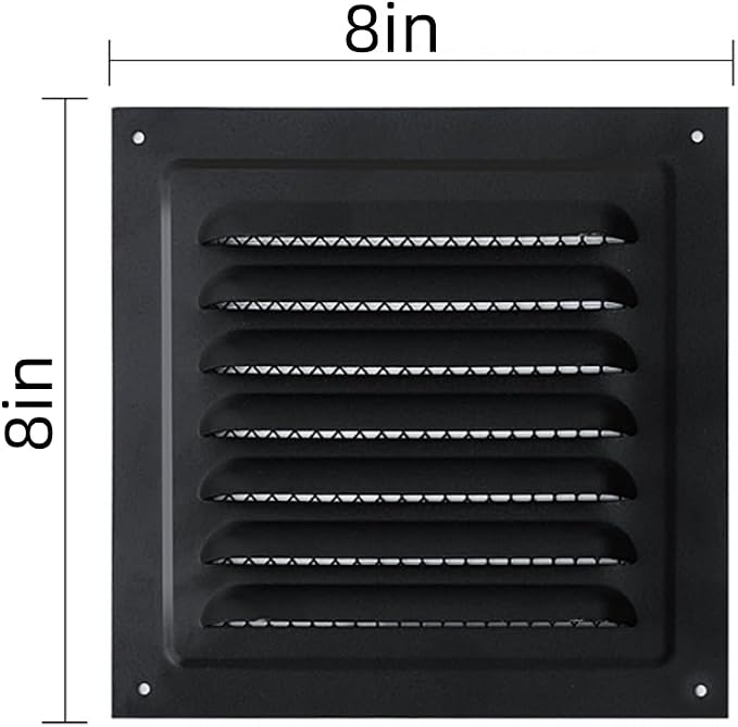 2pcs Attic Vent Soffit Vent Aluminum Wall Vent Metal Shed Vent Square Vent - Image 2