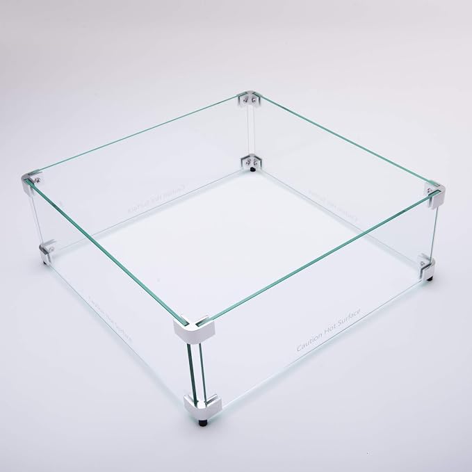 Celestial 20.5" x 20.5" x 6" Wind Guard, fits 15” Square Fire Pit Burner Pans - Image 4