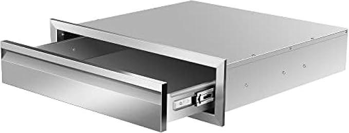 Outdoor Kitchen Drawers, Box Frame Style Flush Mount BBQ Drawer w/Stainless by OLIPIC