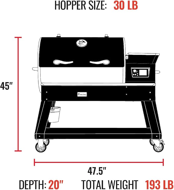 recteq Pellet Grill – Backyard Beast 1200, Pellet Smoker Grill, Wi-Fi-Enabled - Image 8