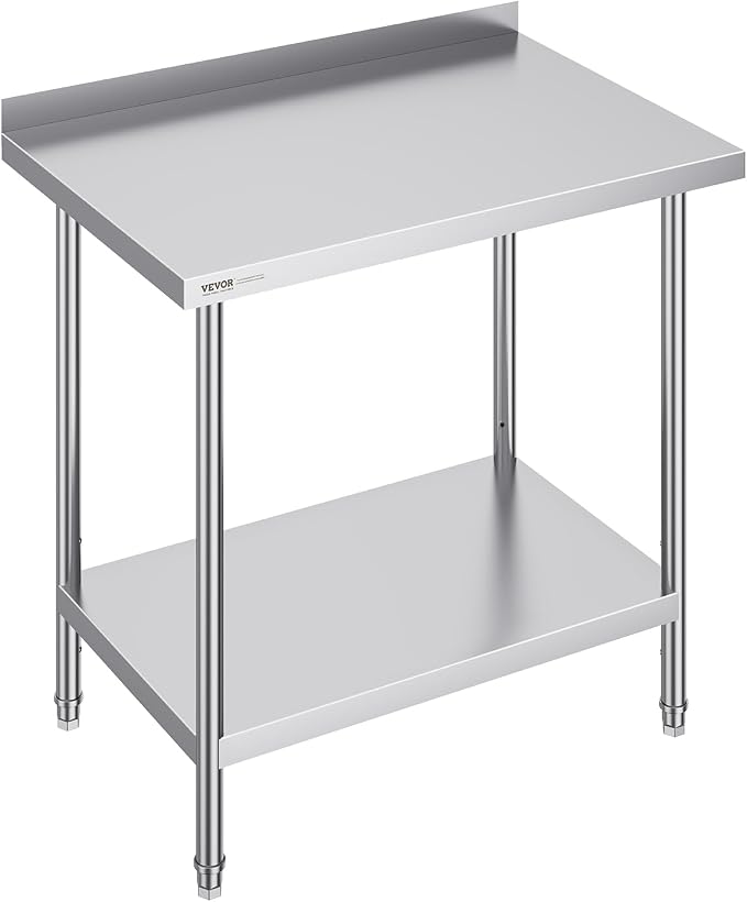 VEVOR 24 x 36 x 36 Inch Stainless Steel Work Table, Commercial Food Prep by VEVOR