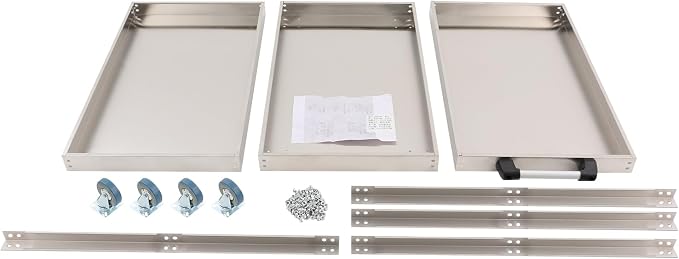 Stainless Steel Utility Cart, Heavy Duty 3-Tier Service Cart - Image 9