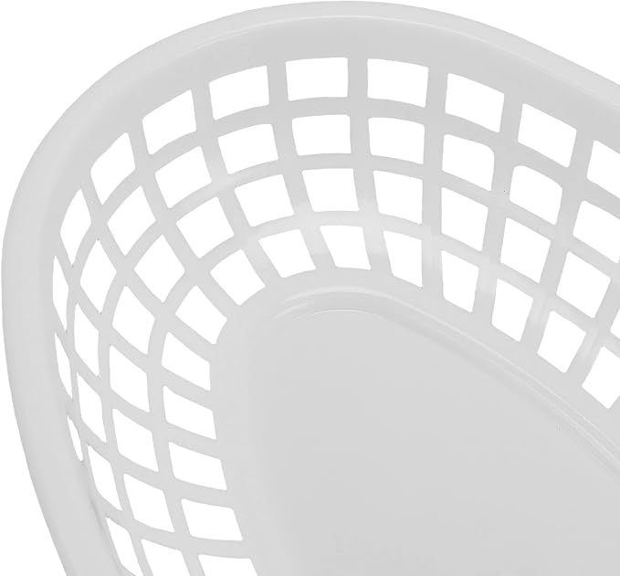 JAPCHET 70 Pack Fast Food Baskets, 9 x 6 Inch Oval Plastic Serving Baskets - Image 5