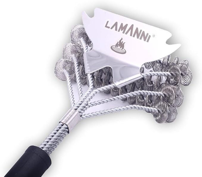BBQ Grill Brush and Scraper 18” Heavy Duty Stainless Steel Grill Cleaner by Unknown