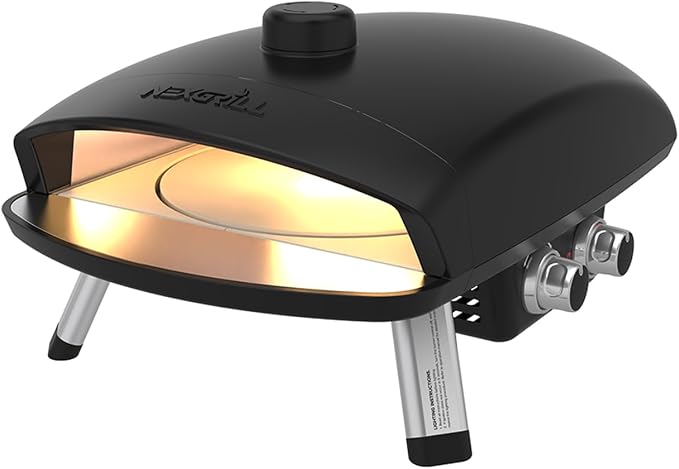 Nexgrill Ora 12" Tabletop Propane Pizza Oven, Cast Aluminum Frame, Portable Gas by Nexgrill
