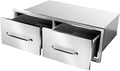 Outdoor Kitchen Drawers 30" W x 10" H x 20" D Flush Mount Horizontal Double by SGOLAN