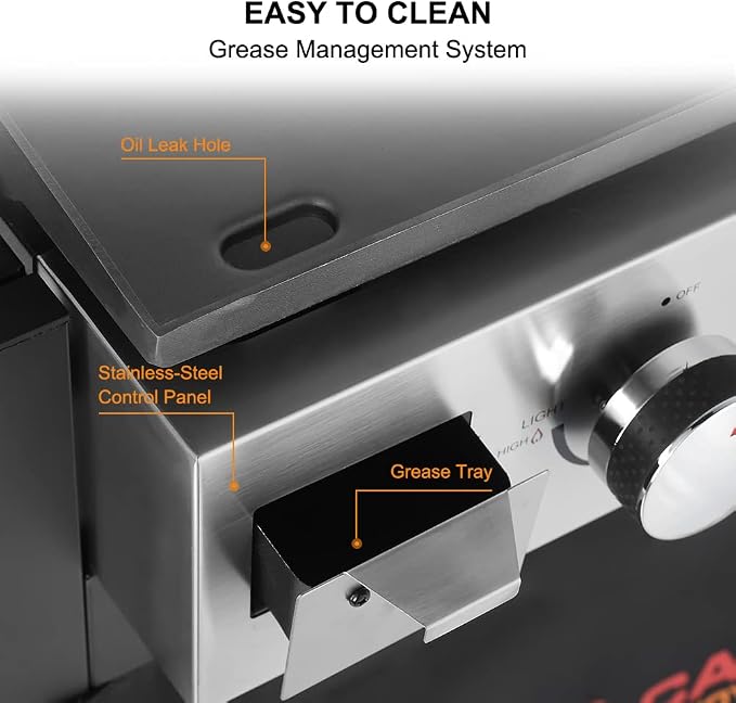 CAMPLUX Flat Top Griddle, Propane gas outdoor grill Griddle Cooking Station - Image 5