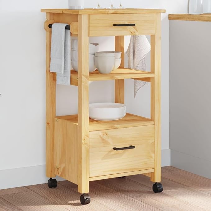 Kitchen Trolley Monza Rolling Kitchen Island Cart - Image 2