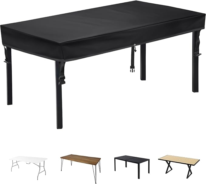 TOHONFOO Rectangular Patio Table Cover by TOHONFOO