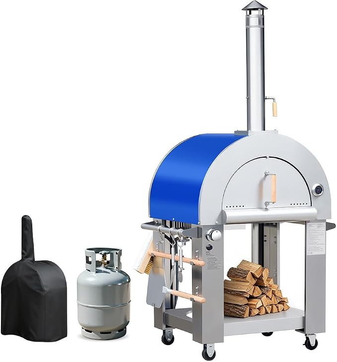 KOSTCH 32.5 inch Wood Fired and Propane Gas Pizza Oven by KOSTCH