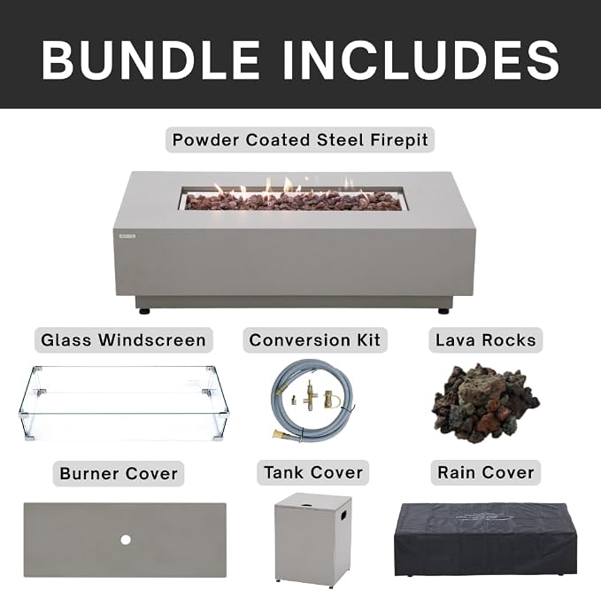 Westwood 50” Propane Fire Pit Smokeless Firepit Converts to Outdoor Gas Fire Pit - Image 2