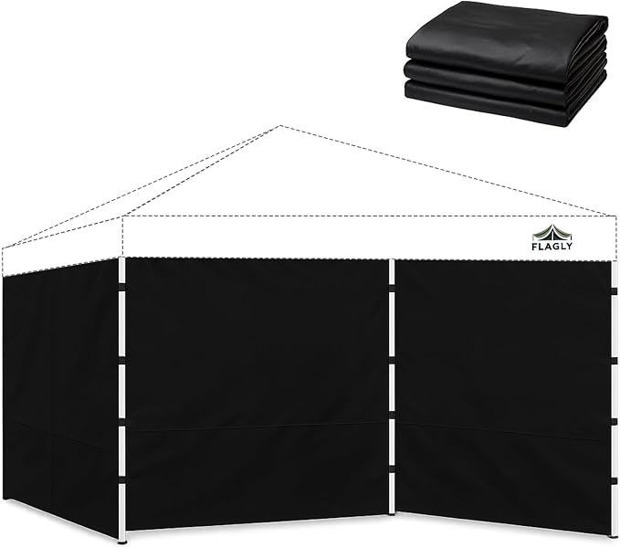 Instant Canopy Sidewalls for 12x12 Pop Up Canopy Tent, 300D Waterproof Material by FLAGLY