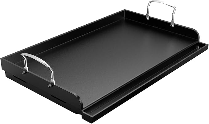 Uniflasy Nonstick Griddle for Gas Grill, Cast Iron Griddle for Outdoor Gas & by Uniflasy