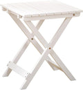 Small Side Table Square Folding, Patio Foldable Wooden End Table by BestforYou