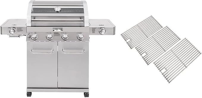 Monument Grills Larger 4-Burner Propane Gas Grills Stainless Steel Cabinet Style by MonumentGrills