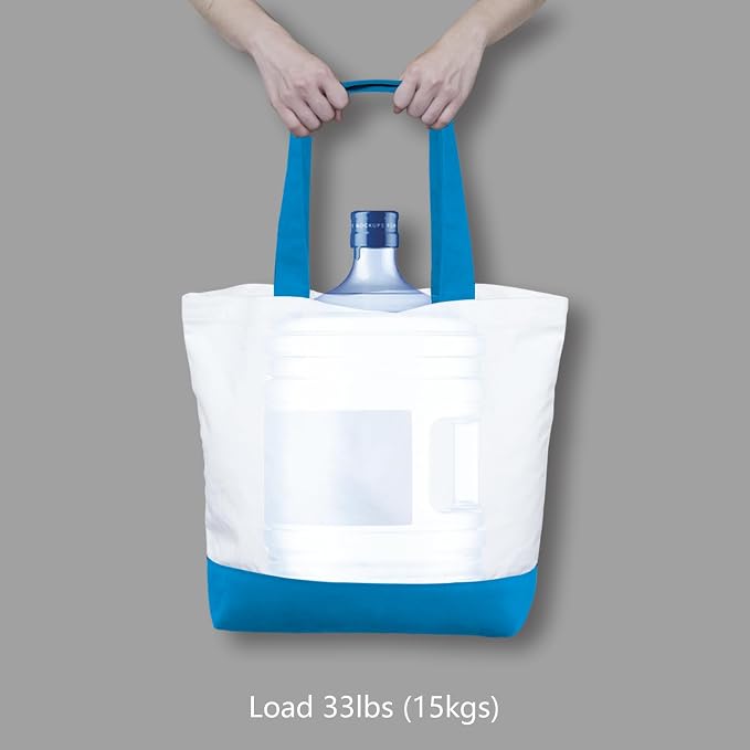 TOPDesign 3-Pack Super Strong Large 12oz Cotton Canvas Tote Bags, Reusable - Image 6