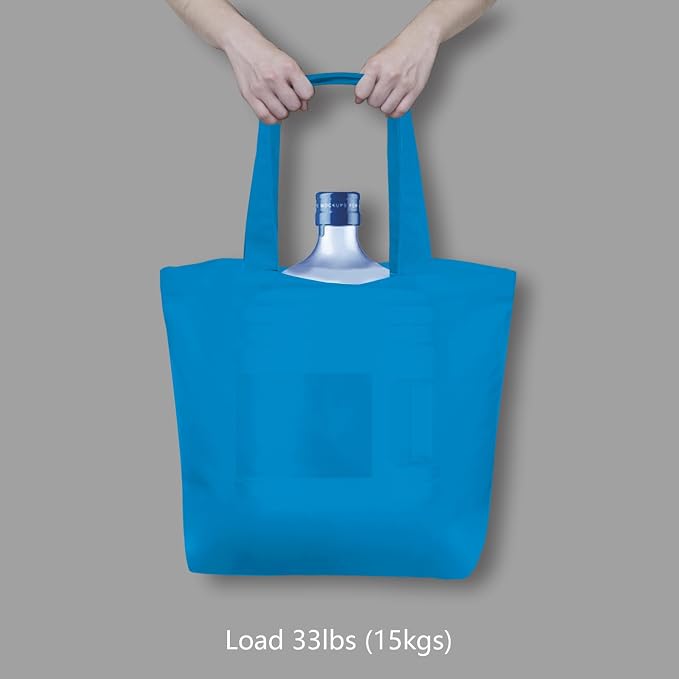 TOPDesign 1-Pack Super Strong Large 12oz Cotton Canvas Tote Bag, Reusable - Image 6