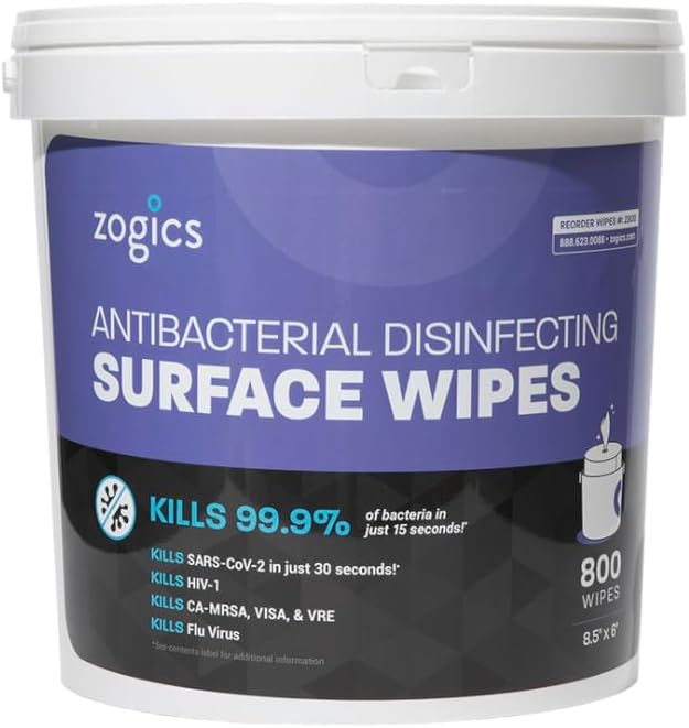 Zogics Antibacterial Wipes, EPA Registered Surface and Gym Equipment - Image 4
