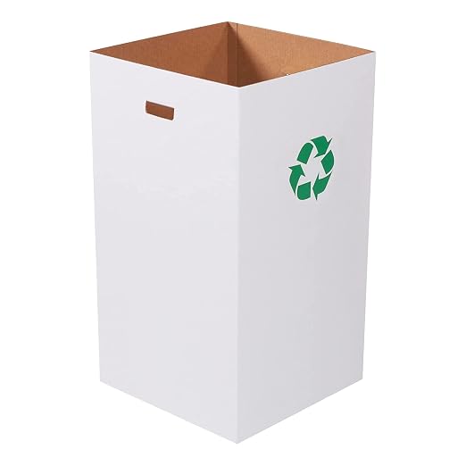 Box USA 50 Gallon 18" L x 18" W x 36" H 10-Pack Cardboard Trash Cans and by BOXUSA