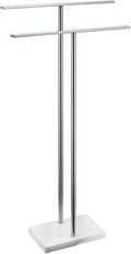 Free Standing Towel Rack Brushed Nickel 2-Tier Towel Holder by AONEON
