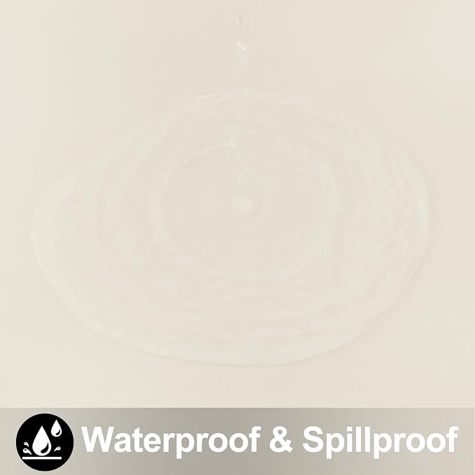 Smiry Round Table Cloth 60 Inch, Waterproof Wipeable Vinyl Tablecloths Protector - Image 2