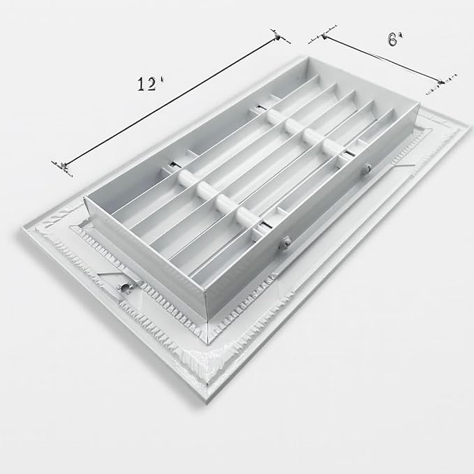 Premium 12" X 6" Linear Aluminum Bar Return Air Grille - Image 2