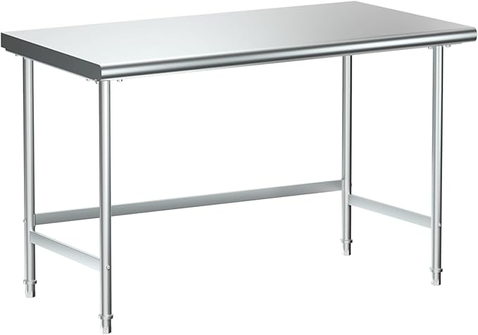 Treshin Stainless Steel Work Table Open Base 30" X 60", Commercial Heavy Duty by Treshin