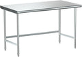 Treshin Stainless Steel Work Table Open Base 30" X 60", Commercial Heavy Duty by Treshin