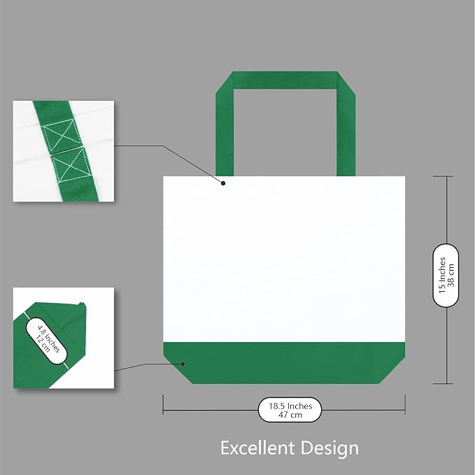 TOPDesign 3-Pack Super Strong Large 12oz Cotton Canvas Tote Bags, Reusable - Image 5