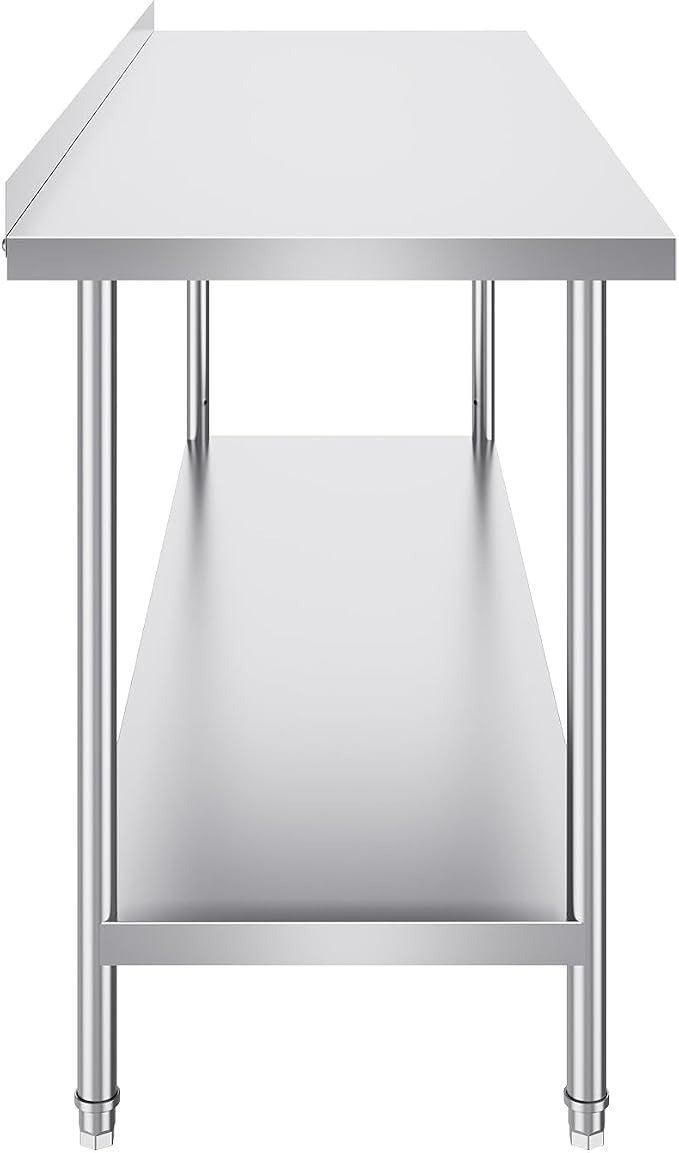VEVOR 24 x 72 x 36 Inch Stainless Steel Work Table, Commercial Food Prep - Image 9
