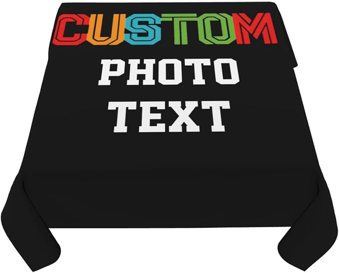 Custom Square Tablecloth, Design Your Logo Text Photo, Personalized Oil Proof - Image 6