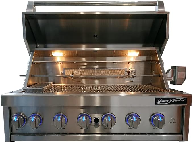 Barbeques Galore Grand Turbo 40-inch 6-Burner Built-in BBQ Gas Grill - Image 3