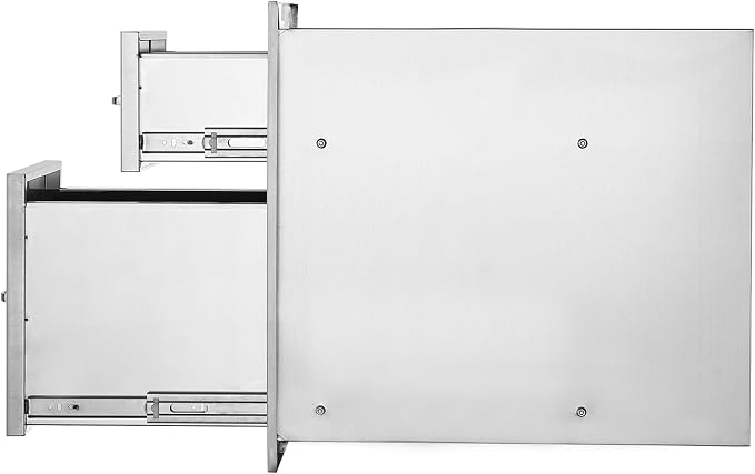 VEVOR Outdoor Kitchen Drawers 13" W x 20.5" H x 21" D, Flush Mount Double BBQ - Image 12