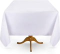 White Restaurant Quality Square 85" X 85" Tablecloths Bulk 6 Pack by GrokoTextiles
