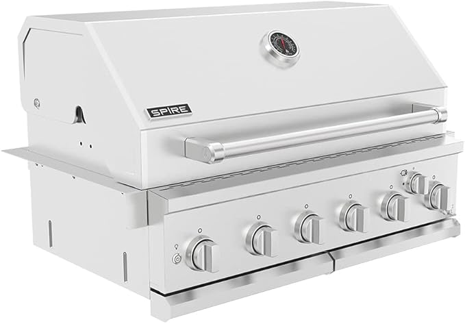 Spire Premium 6 Burner Built In Gas Grill Island Head, Stainless Steel 36 Inch by Spire