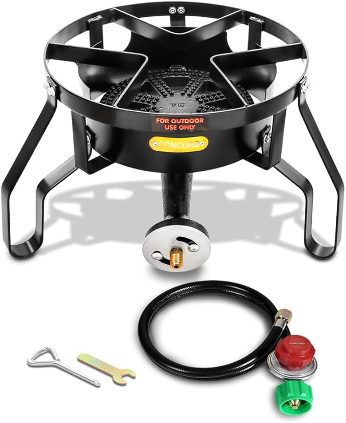 Concord Banjo 16” Single Propane Burner; 200, 000BTU 1 Burner Portable Gas Stove by ConcordCookware