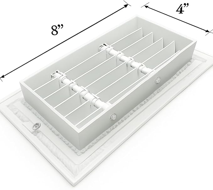 Premium 8" X 4" Linear Aluminum Bar Return Air Grille - Image 2