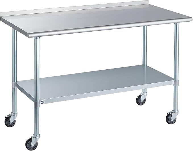Stainless Steel Table for Prep & Work by ROCKPOINT
