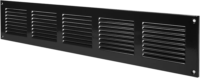 Repa Market Air Vent Cover 20x4 Inch Black Galvanized Steel Louvered Grill Cover - Image 9