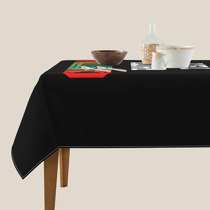 Custom Square Tablecloth, Design Your Logo Text Photo, Personalized Oil Proof - Image 3