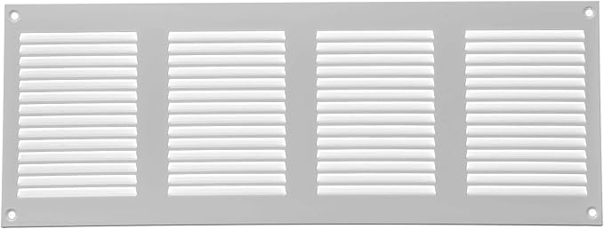 Repa Market Air Vent Cover 16x6 Inch White Galvanized Steel Louvered Grill Cover by RepaMarket