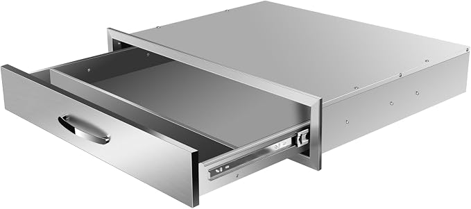 Outdoor Kitchen Drawers, Box Frame Style Flush Mount BBQ Drawer w/Stainless - Image 7