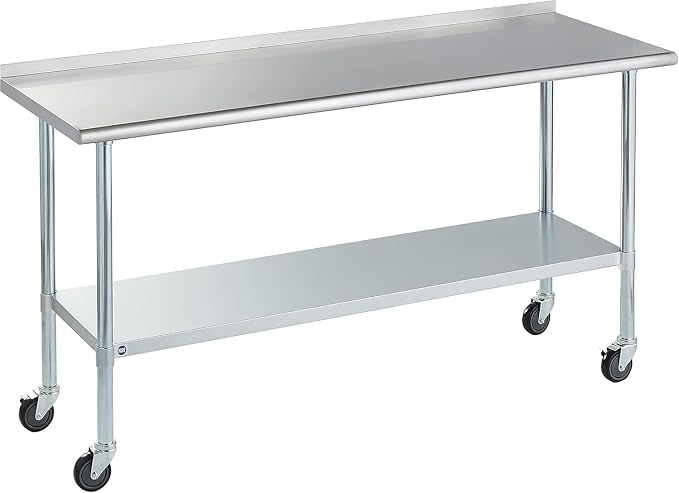 Stainless Steel Table for Prep & Work by ROCKPOINT