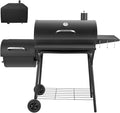 Barrel Charcoal Grill with offset smoker, 714 Square Inches Cooking Area by Kendane