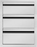 Outdoor Kitchen Drawers 14" W x 21" H x 23" D Triple BBQ Drawers Stainless by ATATOD