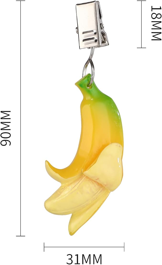 TwoFish Home Set of 4 Resin Banana Tablecloth Weights Clips Handicraft Banana - Image 4