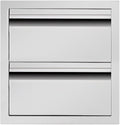 Outdoor Kitchen Drawers 18" W x 15" H x 23" D Flush Mount BBQ Drawers Double by ATATOD