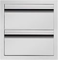 Outdoor Kitchen Drawers 14" W x 15" H x 23" D Flush Mount BBQ Drawers Double by ATATOD