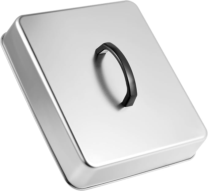 Rectangular Basting Cover, Stainless Steel Grill Cover Lid by Kichwit
