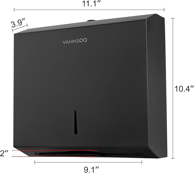 Commercial Paper Towel Dispenser Wall Mount, Tri-fold/Multi-fold/C-Fold - Image 4